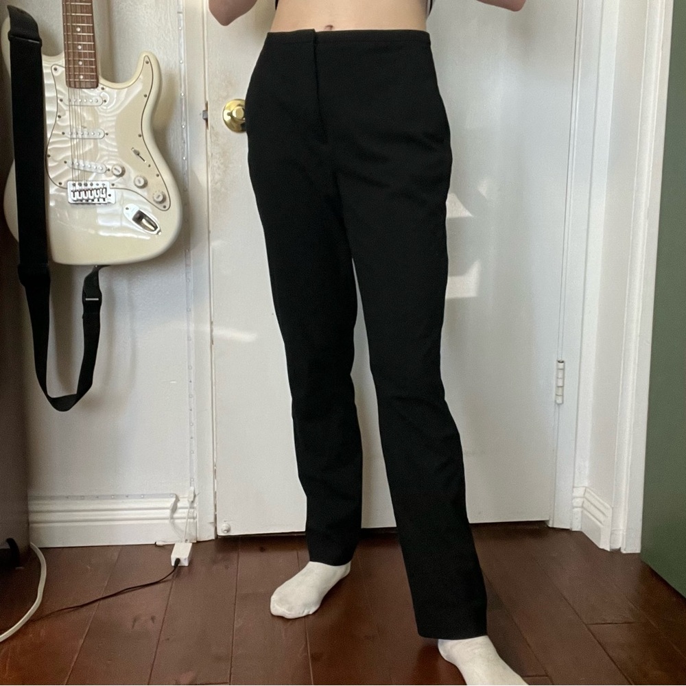 Black Mid Rise Trousers
